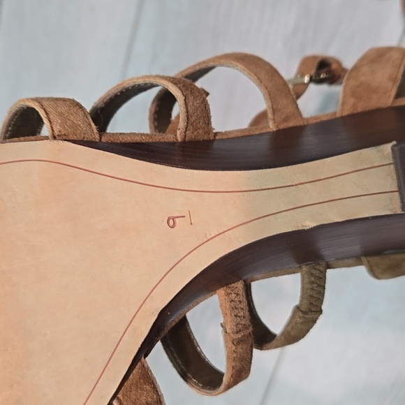 Sam Edelman Women Sandra Fringe Leather Wedge Sandals Shoes Sz 9 - Picture 10 of 11